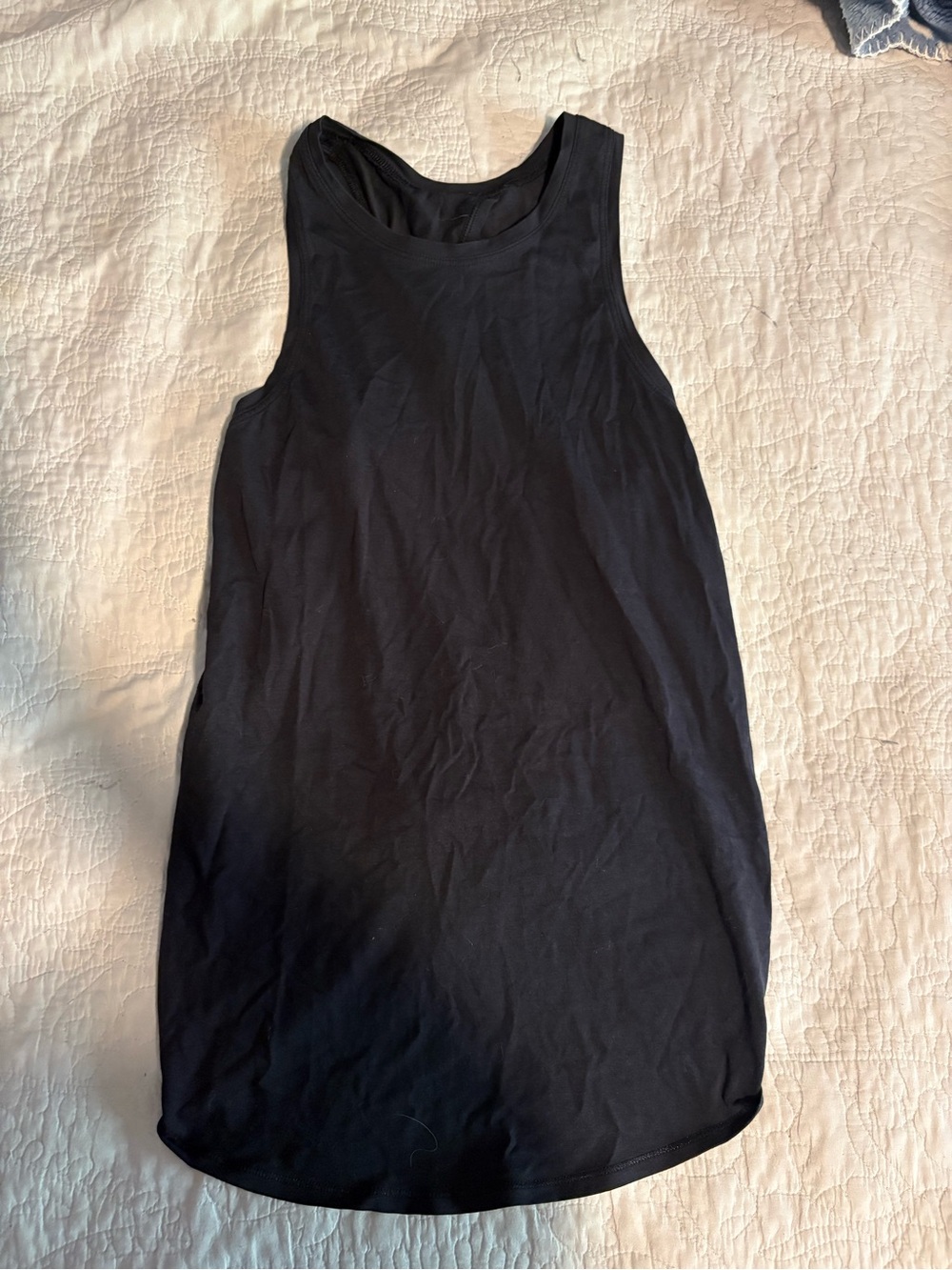 lululemon black open back tank